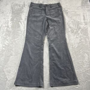 Free People Pants Womens 28 Gray Flare Low Rise Utility Boho Y2K